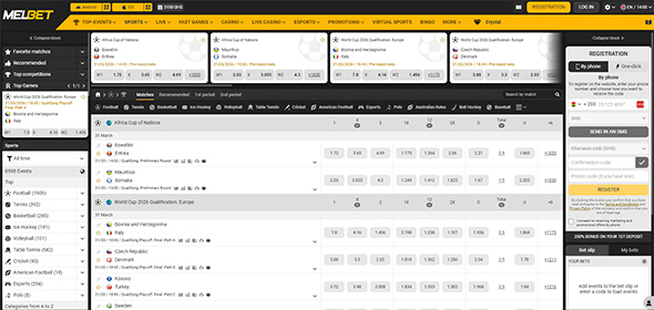 Melbet betting site